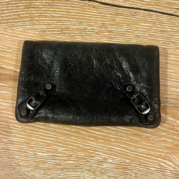 Balenciaga Black Motocross Fold-over Clutch - Picture 4 of 5